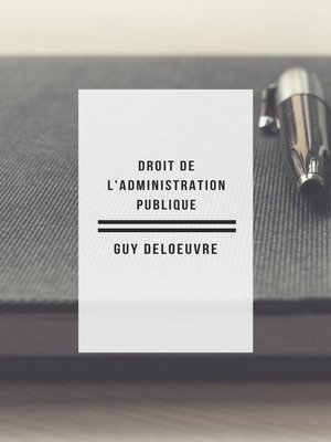cover image of Droit de l'administration publique
